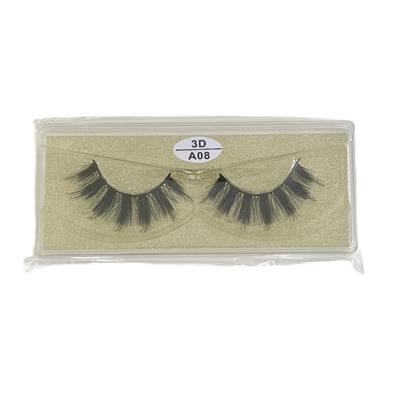 Vegan Faux Mink 3D Light-weight False Volume Eyelashes Style A08 (Lashes only) - Picture 2 of 5